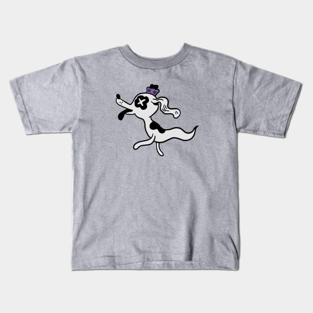 Retro Ghost Dog Cartoon Kids T-Shirt by SLAG_Creative